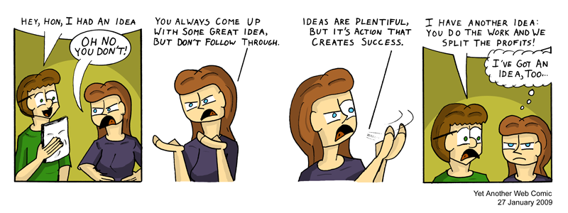 A comic. It's not that funny, you're not missing much.